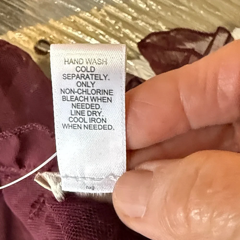 Cato Plum Sheer Embroidered Long Duster Scarf - Picture 4 of 6